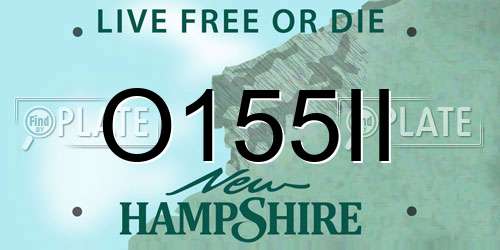 O155II New Hampshire License Plate