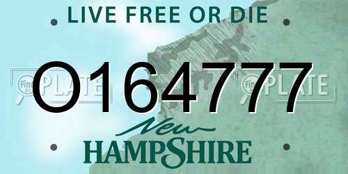 O164777 New Hampshire License Plate