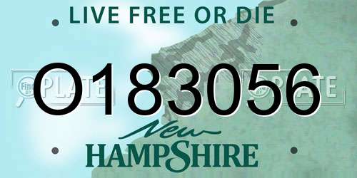 O183056 New Hampshire License Plate