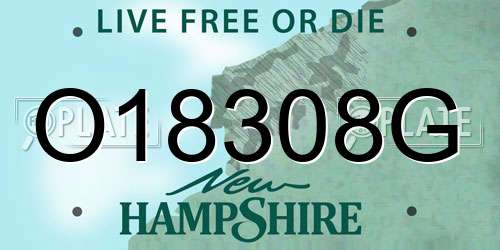 O18308G New Hampshire License Plate