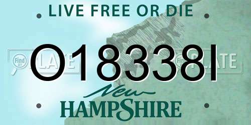 O18338I New Hampshire License Plate