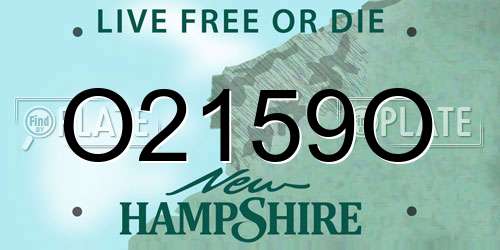 O2159O New Hampshire License Plate