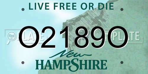 O2189O New Hampshire License Plate