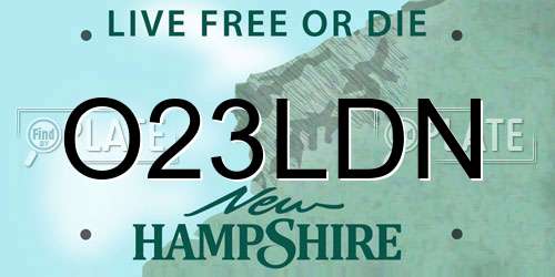 O23LDN New Hampshire License Plate
