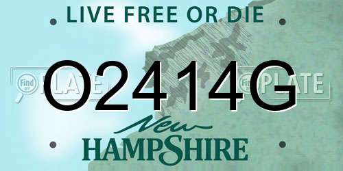 O2414G New Hampshire License Plate