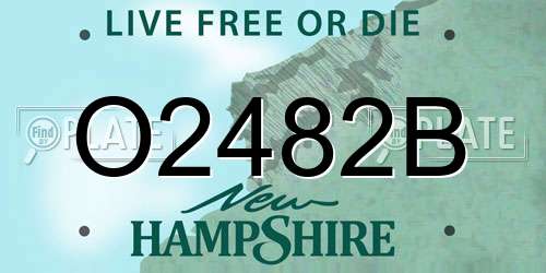 O2482B New Hampshire License Plate