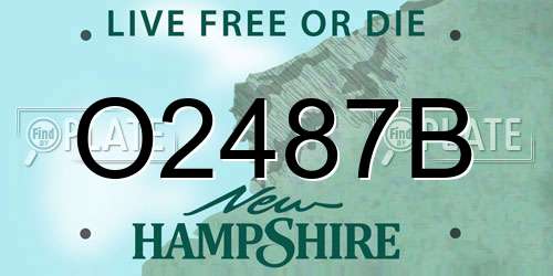 O2487B New Hampshire License Plate
