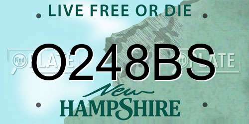O248BS New Hampshire License Plate