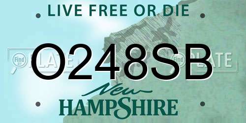 O248SB New Hampshire License Plate