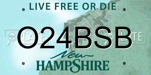 O24BSB New Hampshire License Plate