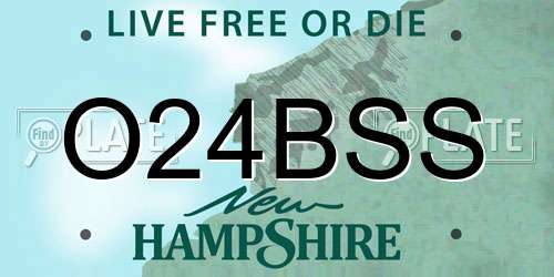 O24BSS New Hampshire License Plate