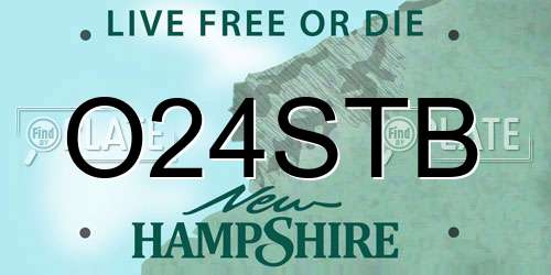 O24STB New Hampshire License Plate