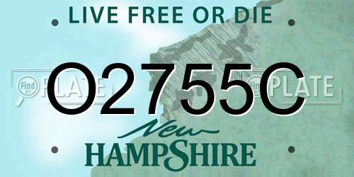 O2755C New Hampshire License Plate