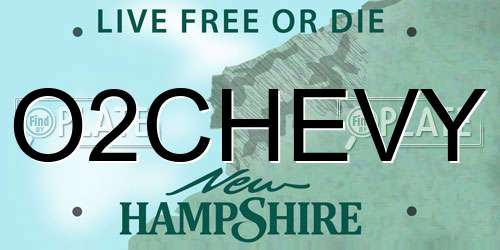 O2CHEVY New Hampshire License Plate