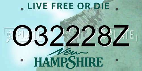 O32228Z New Hampshire License Plate