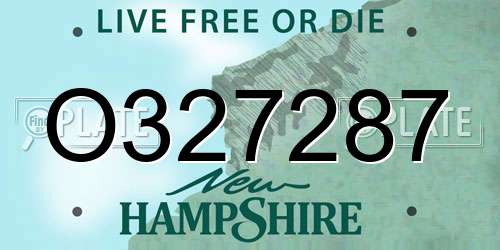 O327287 New Hampshire License Plate