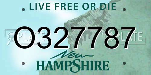 O327787 New Hampshire License Plate