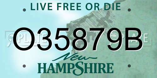 O35879B New Hampshire License Plate