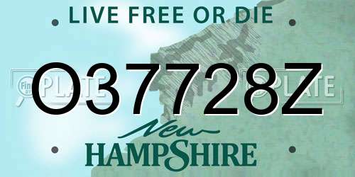 O37728Z New Hampshire License Plate