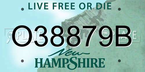 O38879B New Hampshire License Plate