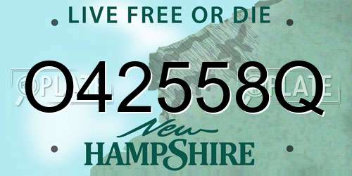 O42558Q New Hampshire License Plate