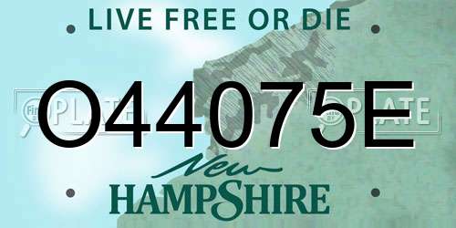 O44075E New Hampshire License Plate