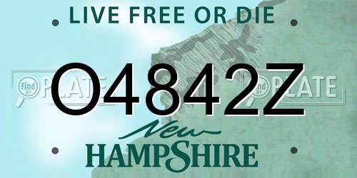 O4842Z New Hampshire License Plate