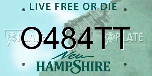 O484TT New Hampshire License Plate