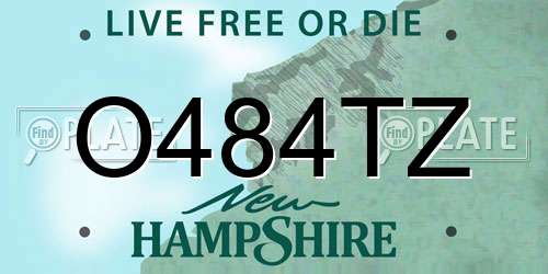 O484TZ New Hampshire License Plate