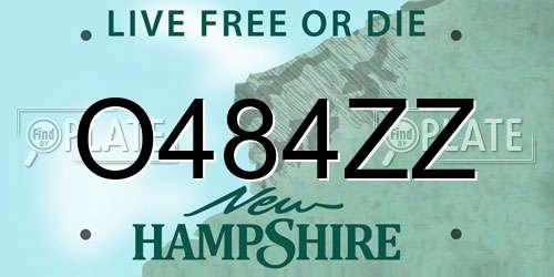 O484ZZ New Hampshire License Plate