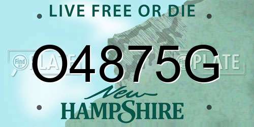 O4875G New Hampshire License Plate