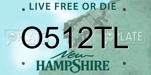 O512TL New Hampshire License Plate