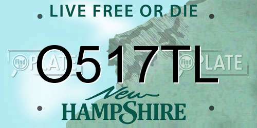 O517TL New Hampshire License Plate