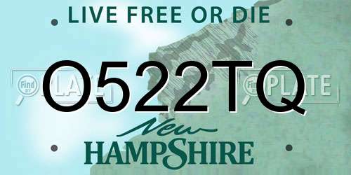 O522TQ New Hampshire License Plate