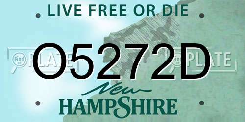 O5272D New Hampshire License Plate