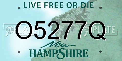 O5277Q New Hampshire License Plate