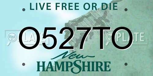 O527TO New Hampshire License Plate