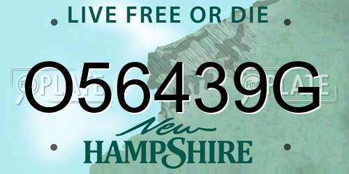 O56439G New Hampshire License Plate