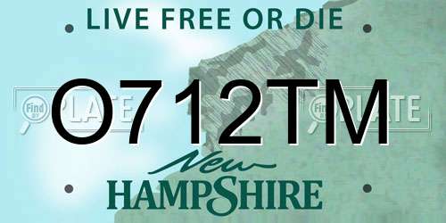 O712TM New Hampshire License Plate