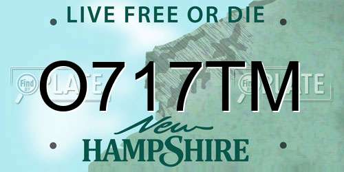 O717TM New Hampshire License Plate