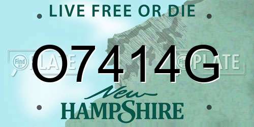 O7414G New Hampshire License Plate