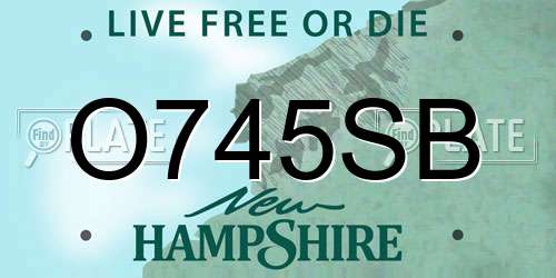 O745SB New Hampshire License Plate