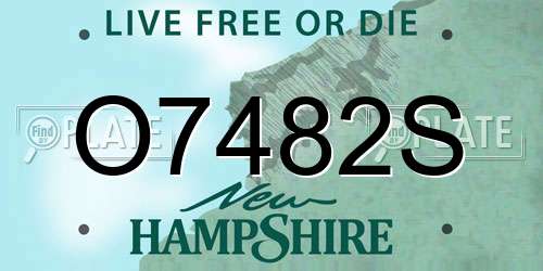 O7482S New Hampshire License Plate