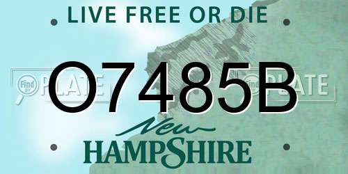 O7485B New Hampshire License Plate