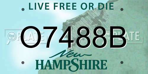 O7488B New Hampshire License Plate