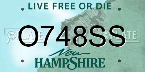 O748SS New Hampshire License Plate