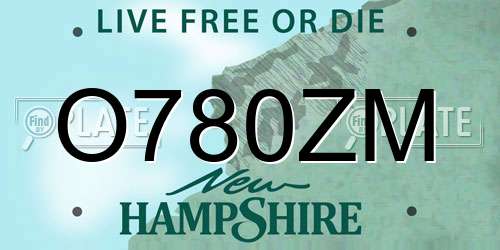 O780ZM New Hampshire License Plate