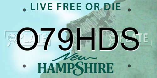O79HDS New Hampshire License Plate
