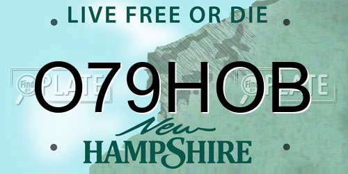 O79HOB New Hampshire License Plate