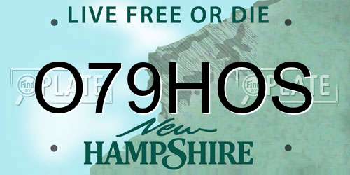 O79HOS New Hampshire License Plate